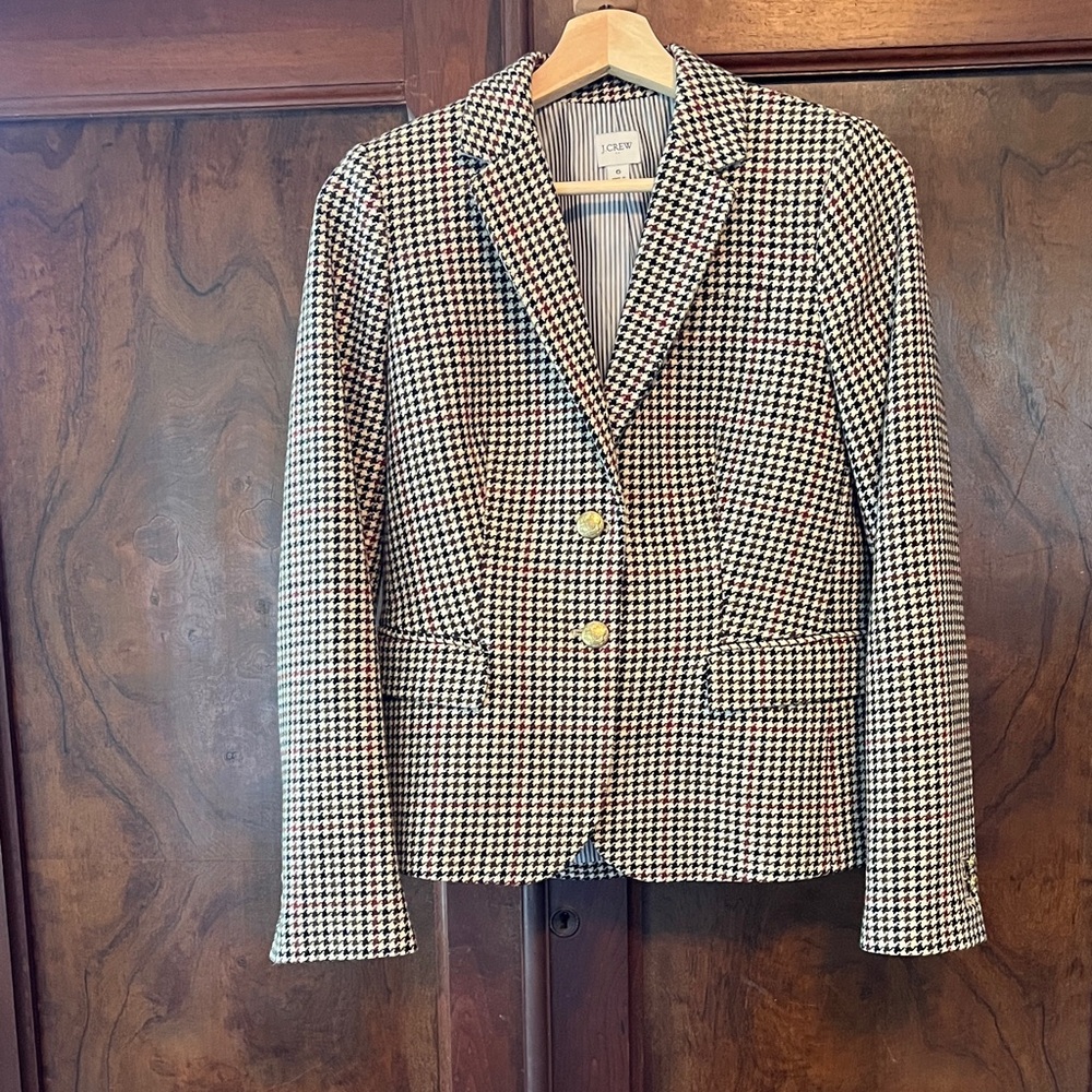 J. Crew Houndstooth Blazer